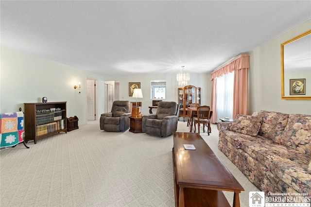 12 Ahrens Pl, Pomfret, NY 14063 - living area featuring carpet floors and a chandelier