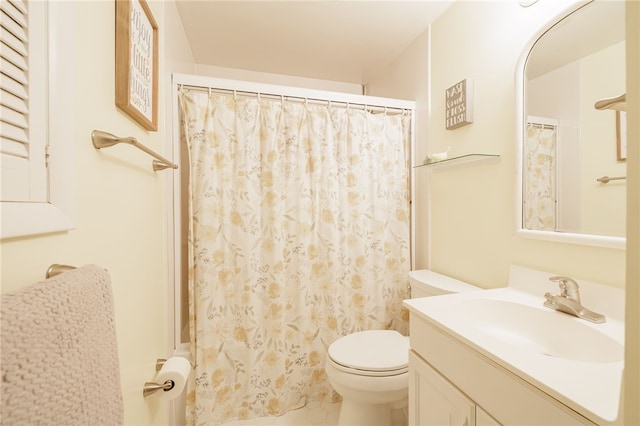 208 Blackwell Ln, Henrietta, NY 14467 - bathroom featuring vanity, a shower with shower curtain, and tile patterned flooring