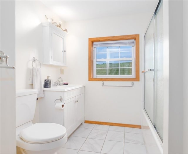377 Bingham Center Rd, Bingham, PA 16923 - bathroom with vanity and shower / bath combination with glass door