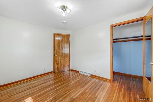 45 Eckhert St, Buffalo, NY 14207 - unfurnished bedroom featuring wood finished floors and a closet