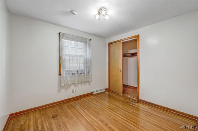 45 Eckhert St, Buffalo, NY 14207 - unfurnished bedroom featuring light wood-type flooring and a closet