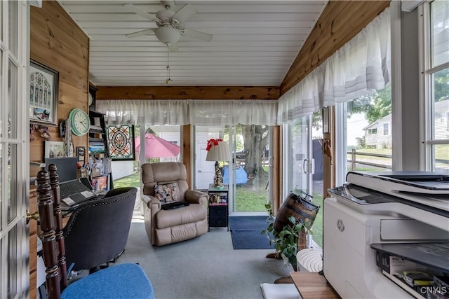 6685 State Route 26, Martinsburg, NY 13404 - sunroom / solarium with carpet floors and wooden walls