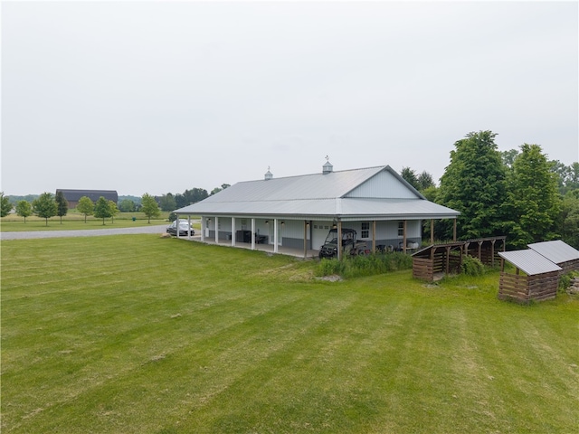 4582 Belwood Dr, Geneseo, NY 14454 - rear view of house with a lawn