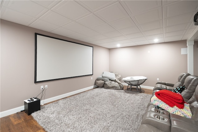 4582 Belwood Dr, Geneseo, NY 14454 - home theater room with wood finished floors and recessed lighting