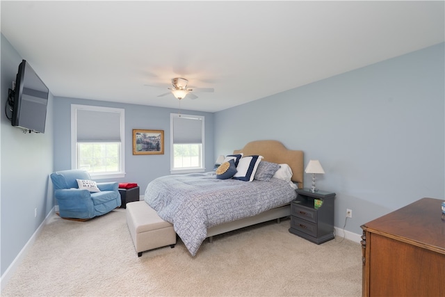 4582 Belwood Dr, Geneseo, NY 14454 - bedroom featuring light carpet and ceiling fan