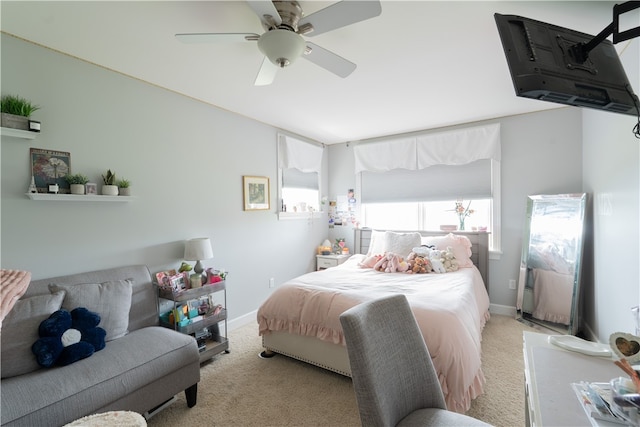 4582 Belwood Dr, Geneseo, NY 14454 - carpeted bedroom featuring ceiling fan and baseboards