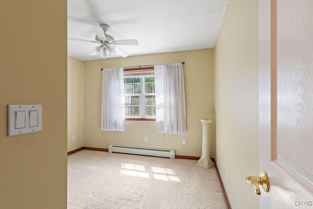 98 Krystyna Ln Unit 6, Cato, NY 13080 - carpeted spare room featuring baseboard heating and a ceiling fan
