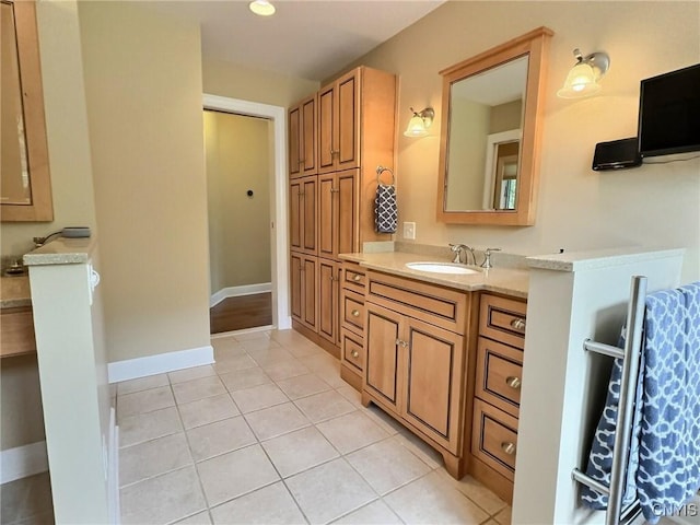 7530 Song Lake Rd, Preble, NY 13159 - bathroom with vanity and tile patterned flooring