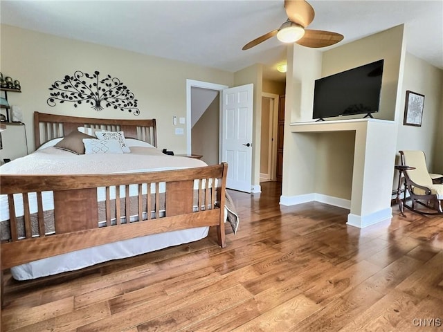 7530 Song Lake Rd, Preble, NY 13159 - bedroom with wood finished floors and a ceiling fan