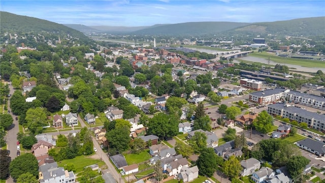 172 E 2nd St, Corning-City, NY 14830 - aerial view of property and surrounding area with a mountain backdrop