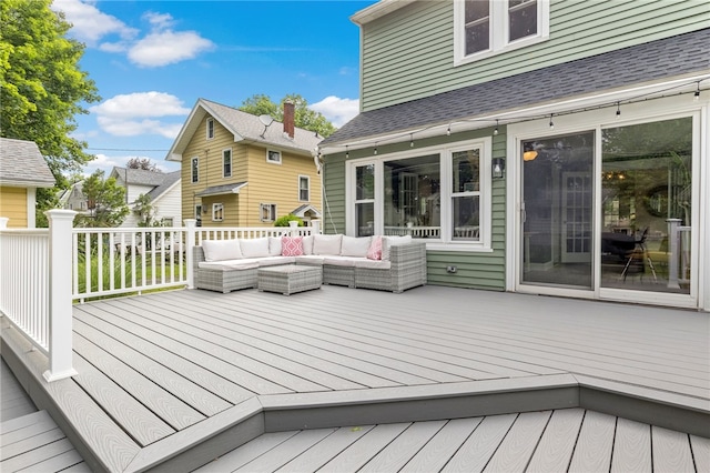 45 Croydon Rd, Rochester, NY 14610 - deck featuring an outdoor hangout area