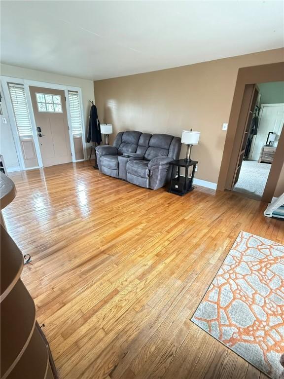 114 W Main St, Sidney, NY 13838 - living room featuring light wood finished floors