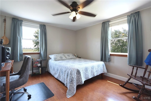 19536 State Route 3, Hounsfield, NY 13601 - bedroom with wood finished floors and ceiling fan
