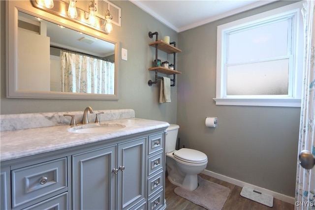 19536 State Route 3, Hounsfield, NY 13601 - bathroom with vanity, wood finished floors, and crown molding