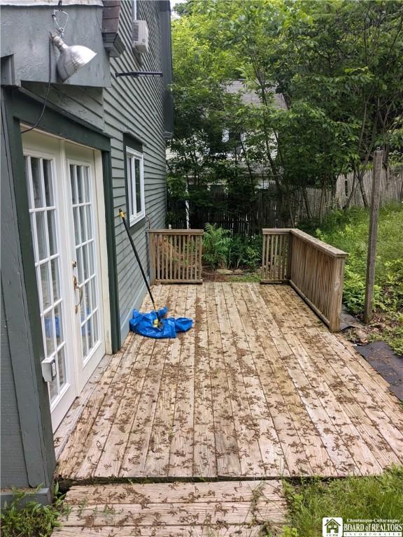 650 Barrows St, Jamestown, NY 14701 - wooden deck featuring french doors