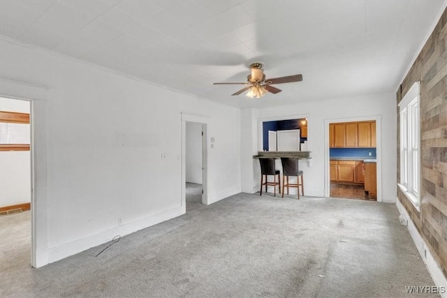 709 87th St, Niagara Falls, NY 14304 - living room with ceiling fan and carpet floors