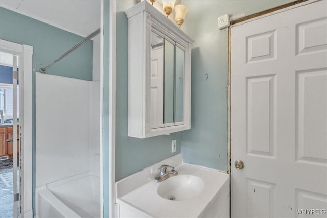 709 87th St, Niagara Falls, NY 14304 - full bath featuring vanity and bathing tub / shower combination