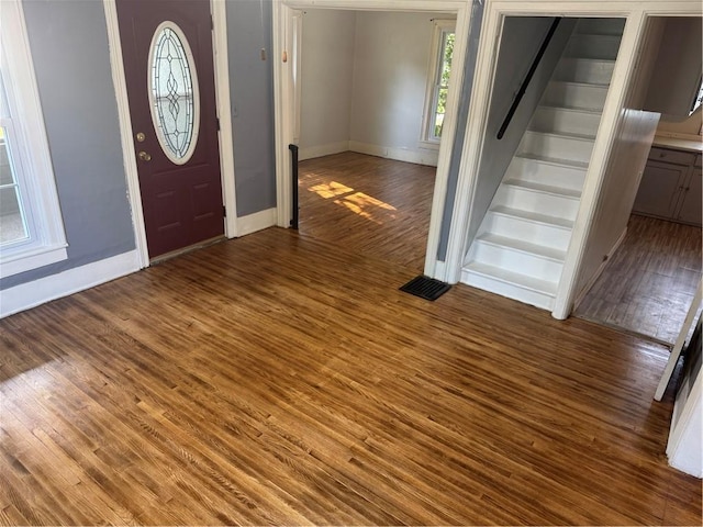201 Sheppard St, Milo, NY 14527 - entrance foyer with stairs and wood finished floors