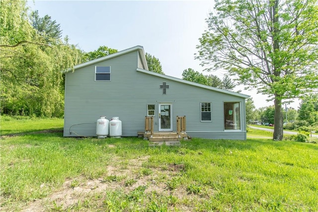 46946 Dingman Point Rd, Alexandria, NY 13607 - back of property with a lawn