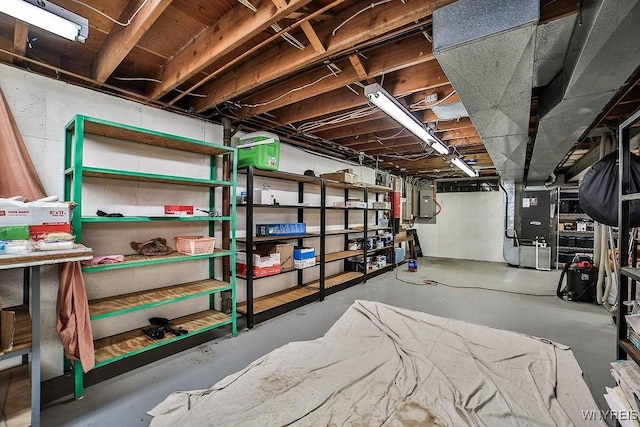 425 Vanderbilt Ave, Niagara Falls, NY 14305 - unfinished basement with electric panel and heating unit