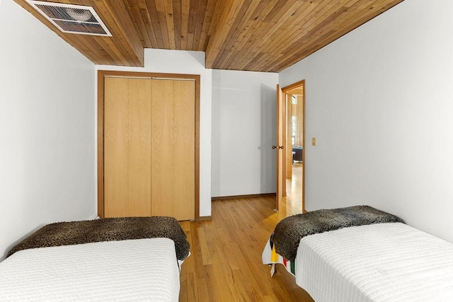 8 Small Rd, Middletown, NY 12455 - bedroom featuring wood ceiling, a closet, and wood finished floors