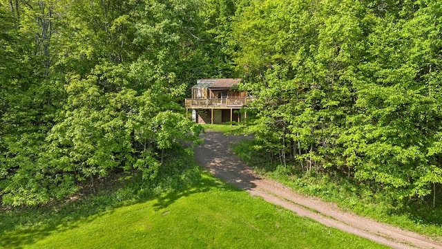 8 Small Rd, Middletown, NY 12455 - view of yard with a wooden deck and driveway