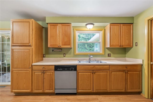 130 Quay Dr, Irondequoit, NY 14617 - kitchen featuring dishwasher, light countertops, and light wood-type flooring