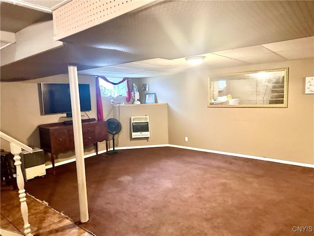 407 Pleasant St, Utica, NY 13501 - basement featuring heating unit and carpet