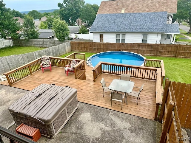 407 Pleasant St, Utica, NY 13501 - wooden terrace featuring a fenced backyard