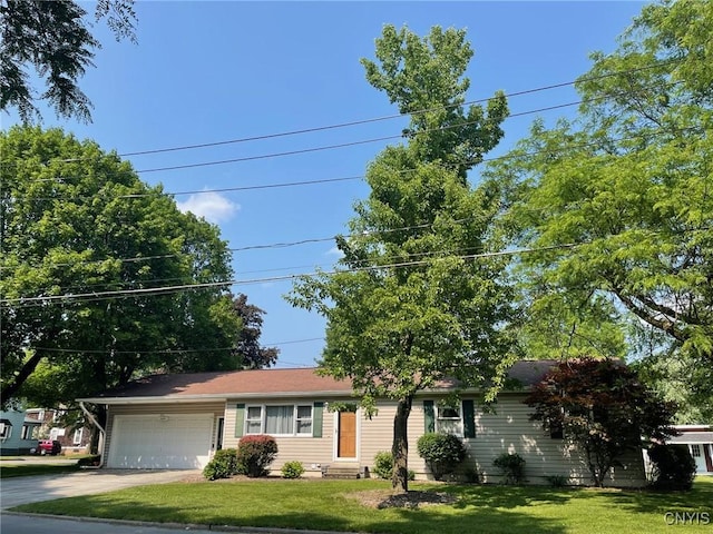 201 Sayles St, Oneida-Inside, NY 13421 - ranch-style house featuring an attached garage, a front lawn, entry steps, and driveway