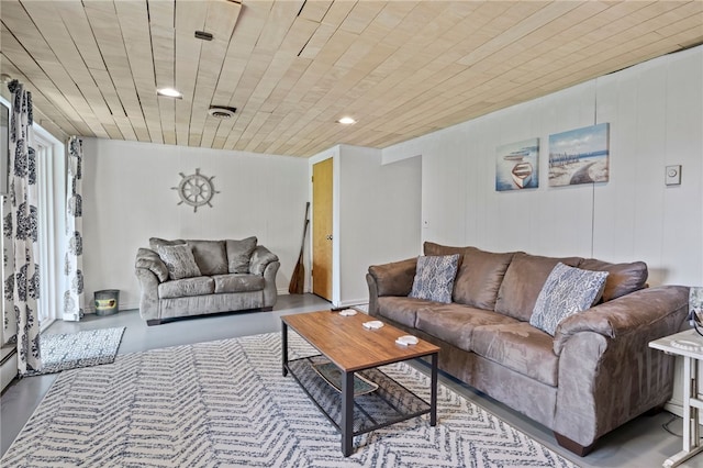 3 Harbour Ln, South Bristol, NY 14424 - living area featuring wood ceiling and recessed lighting