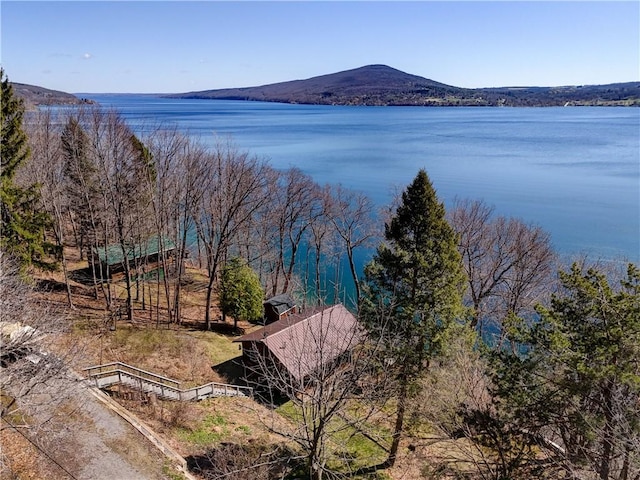 6121 Beechtree Dr, South Bristol, NY 14512 - water view with a mountain backdrop