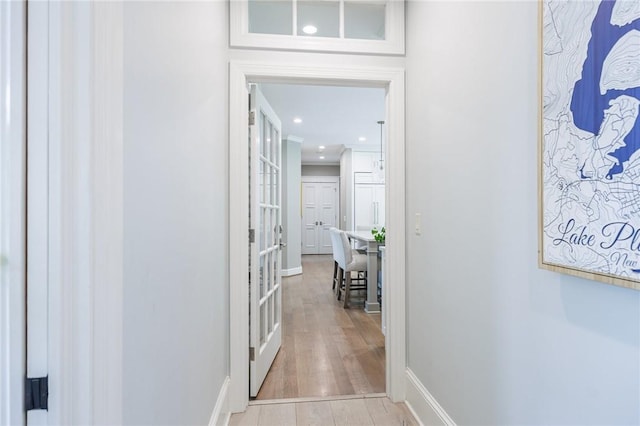 15 Cathedral Oaks, Perinton, NY 14450 - corridor featuring french doors, recessed lighting, and wood finished floors