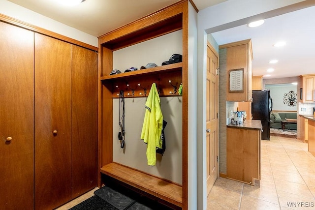 11544 Howe Rd, Newstead, NY 14001 - mudroom with light tile patterned flooring and recessed lighting