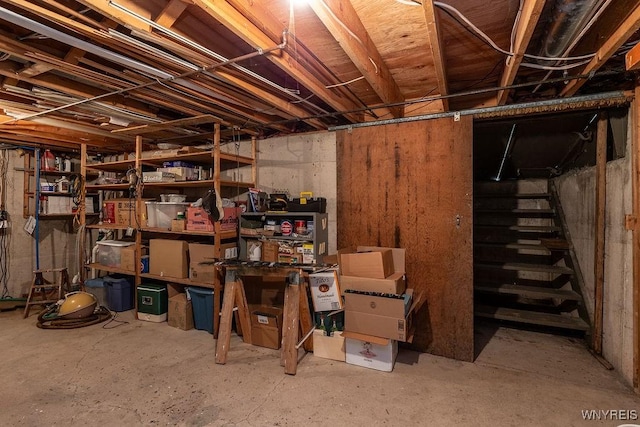 11544 Howe Rd, Newstead, NY 14001 - unfinished basement with stairway
