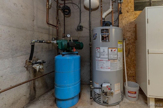 11544 Howe Rd, Newstead, NY 14001 - utility room featuring gas water heater