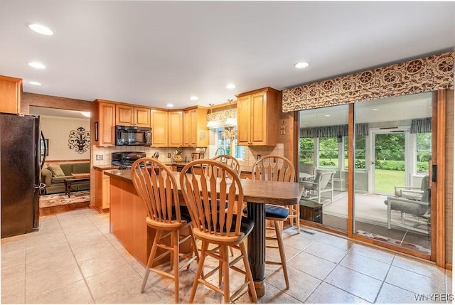 11544 Howe Rd, Newstead, NY 14001 - dining room with light tile patterned floors and recessed lighting