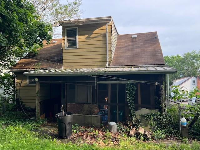 3013 Robins St, Union, NY 13760 - rear view of property with a sunroom