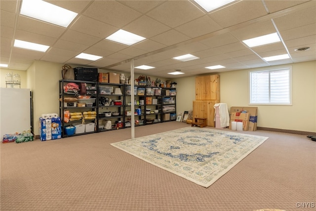3389 Long Shadow Dr, Lysander, NY 13027 - interior space with carpet and a drop ceiling