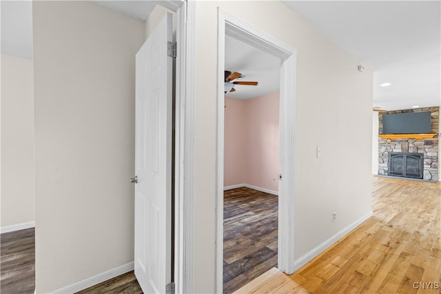 8436 New Floyd Rd, Floyd, NY 13440 - corridor featuring wood finished floors and baseboards