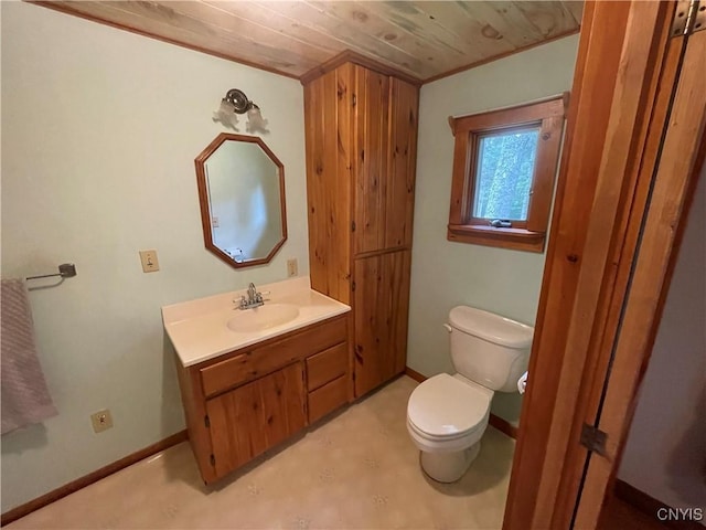 8054 Sand Pond Rd, Greig, NY 13343 - bathroom with vanity and wood ceiling