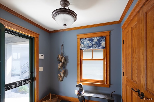 23986 Smith Rd, Alexandria, NY 13607 - foyer entrance with healthy amount of natural light and crown molding