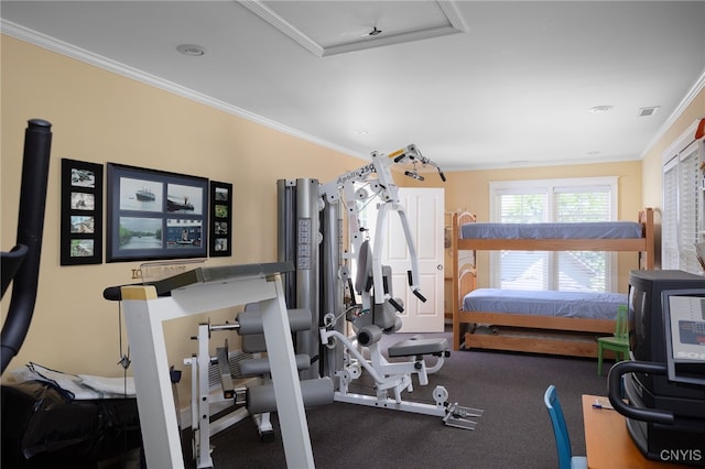 23986 Smith Rd, Alexandria, NY 13607 - workout area with crown molding