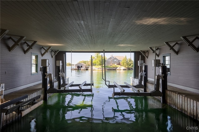 23986 Smith Rd, Alexandria, NY 13607 - dock area featuring boat lift and a water view