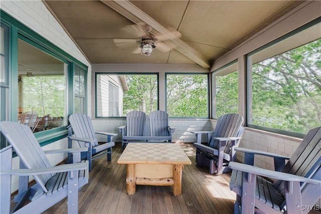 23986 Smith Rd, Alexandria, NY 13607 - sunroom featuring ceiling fan