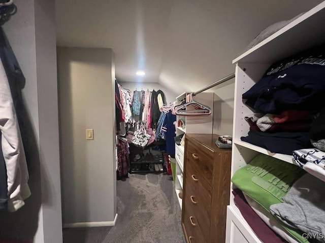 60 Cambridge Rd, Whitestown, NY 13492 - spacious closet featuring dark colored carpet and vaulted ceiling