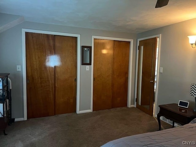 60 Cambridge Rd, Whitestown, NY 13492 - carpeted bedroom with two closets and baseboards
