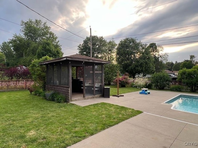 60 Cambridge Rd, Whitestown, NY 13492 - view of yard with a sunroom and a patio