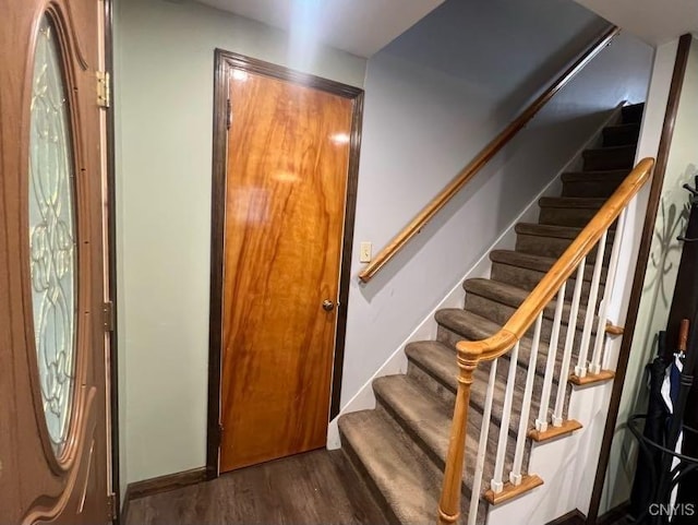 60 Cambridge Rd, Whitestown, NY 13492 - entryway featuring stairway and dark wood finished floors
