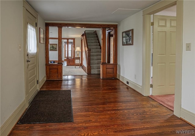 4724 Wilson Burt Rd, Wilson, NY 14172 - foyer with wood finished floors and stairs